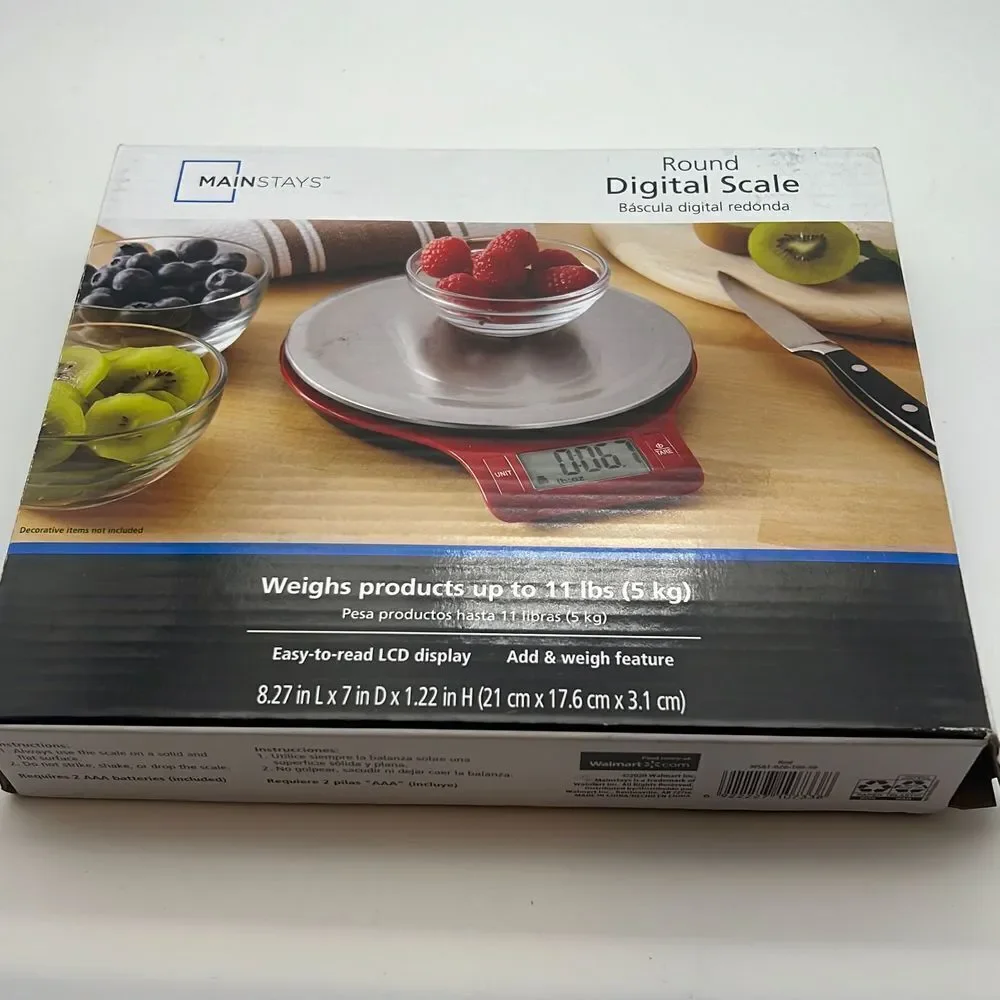 ‎Mainstays round digital scale-New